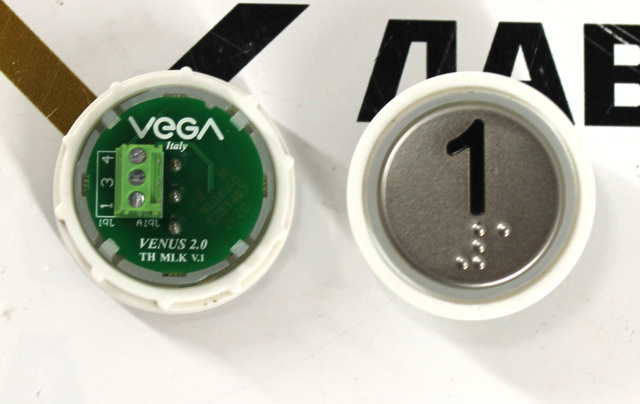 Модуль кнопочный VEGA Venus "1" красная подсветка (разъем MLK)