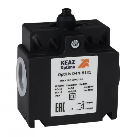 Выключатель концевой пластиковый толкатель OptiLiS D4N-8131 (XCKT2112P16) 365314 КЭАЗ