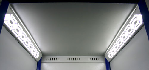 Светильник лифтовый светодиодный угловой к-т. (2шт) L1070мм RAL7035 СЛС-3