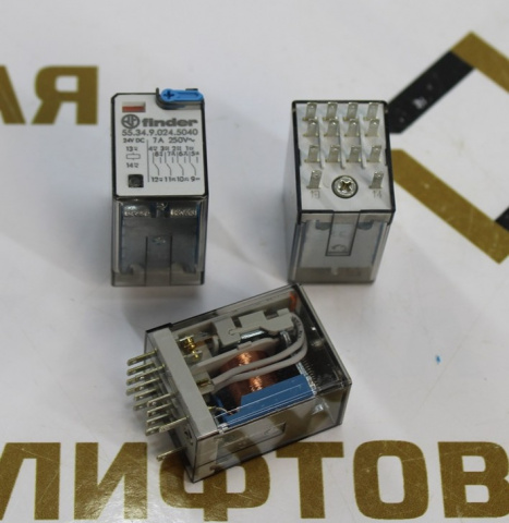 Реле промежуточное 24VDC 7A 55.34.9.024.5040 Finder