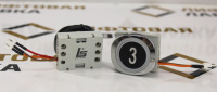 Модуль кнопочный красная подсветка "3" F6-LENS 3 PIN BUT-SAN