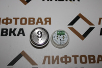 Модуль кнопочный круглый красная подсветка код брайля "9" A4N49744$05 EA2406S-D-R-09 ЩЛЗ