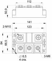 Трехфазный диодный мост 400А 1600V MDS400/16