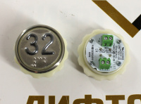 Модуль кнопочный круглый белая подсветка код Брайля "32" A4N58353$04 MA2D04-S-W-32